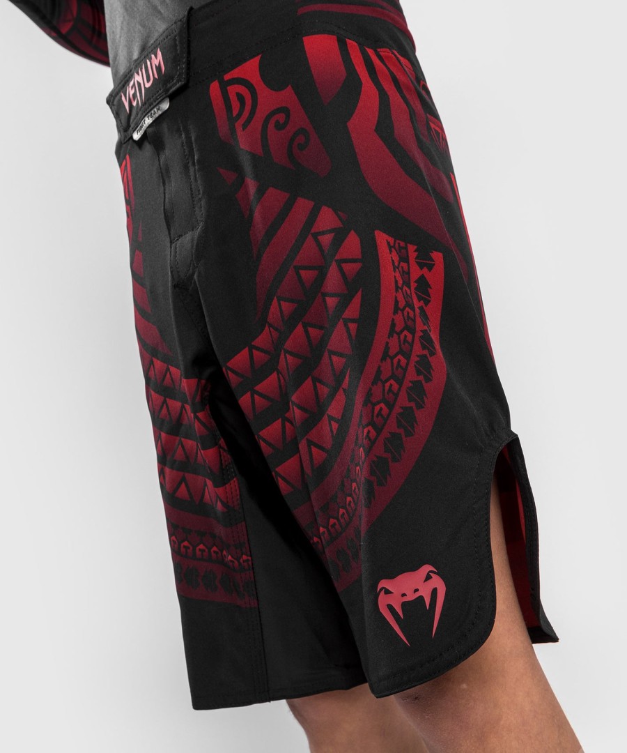 spodenki bokserskie venum nakahi kids fightshort – czarno-czerwone