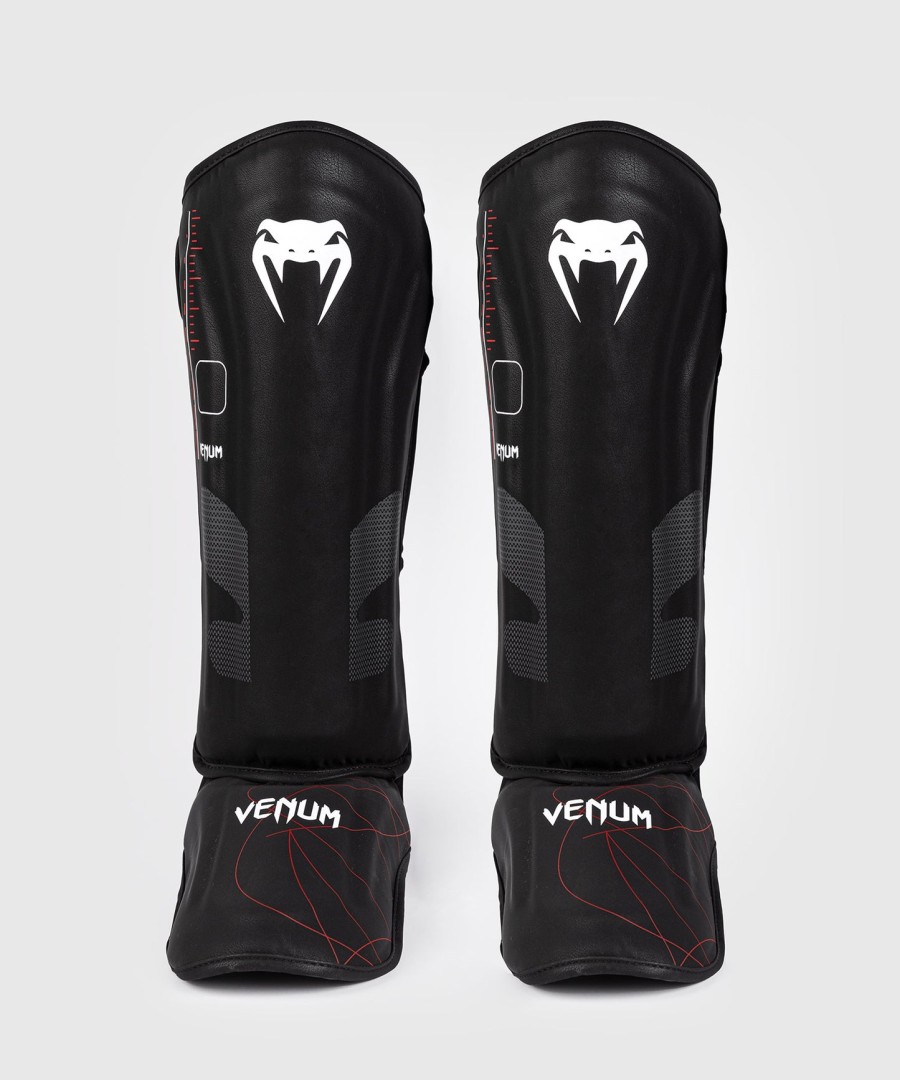 ochraniacze piszczeli venum tactical xt – czarneognistoczerwone