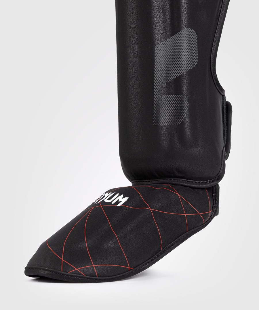 ochraniacze piszczeli venum tactical xt – czarneognistoczerwone
