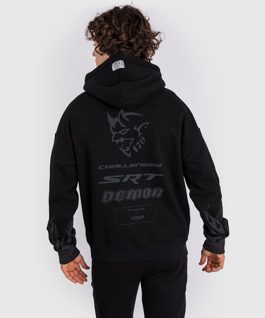 bluza z kapturem venum x dodge demon 170 pull over – czarna