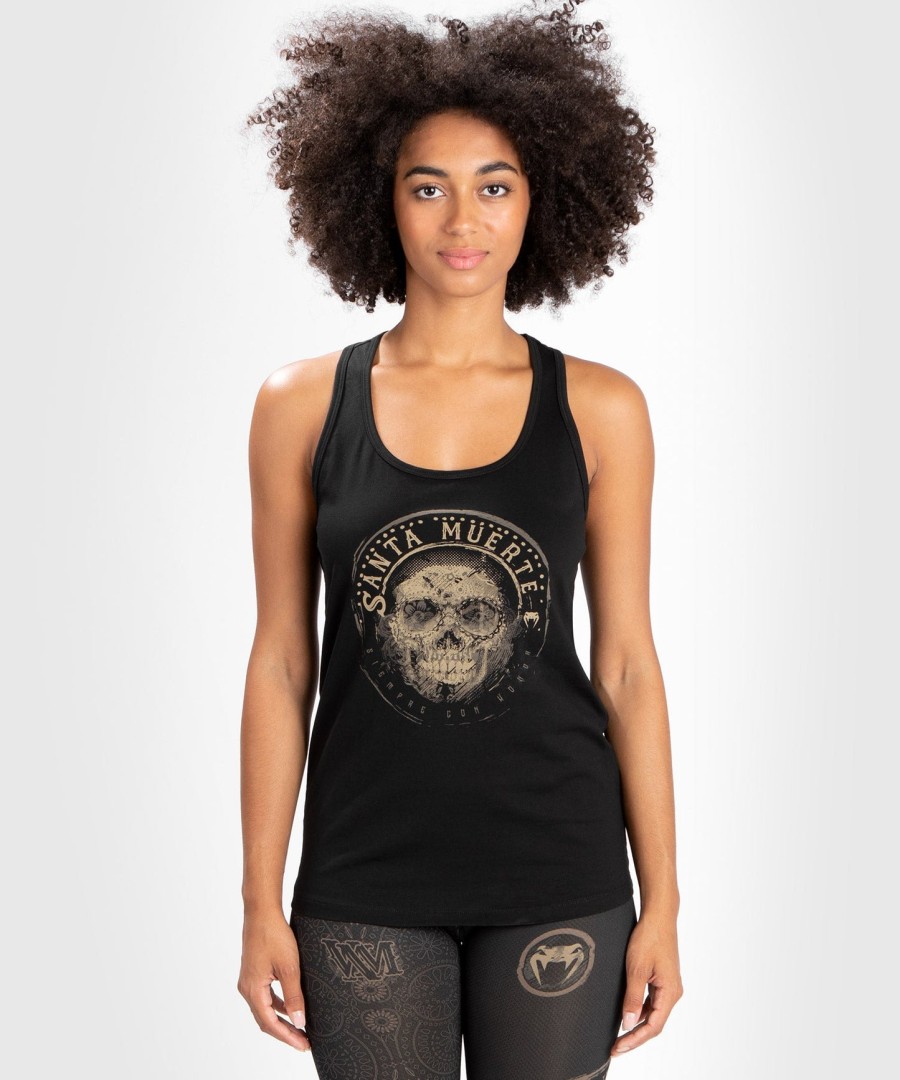 venum women santa muerte dark side - tank top - czarnybrązowy