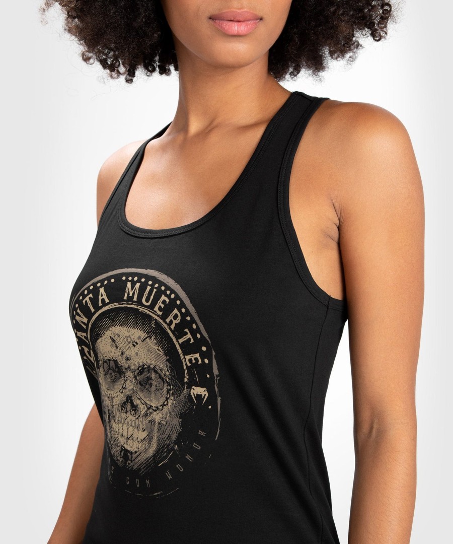 venum women santa muerte dark side - tank top - czarnybrązowy