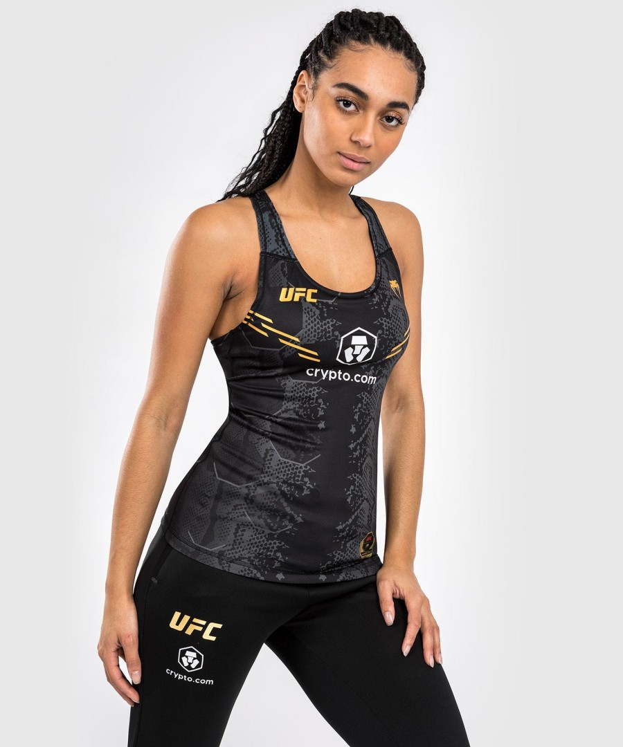 ufc adrenaline by venum authentic fight night damski dopasowany top z biustonoszem typu shelf - champion