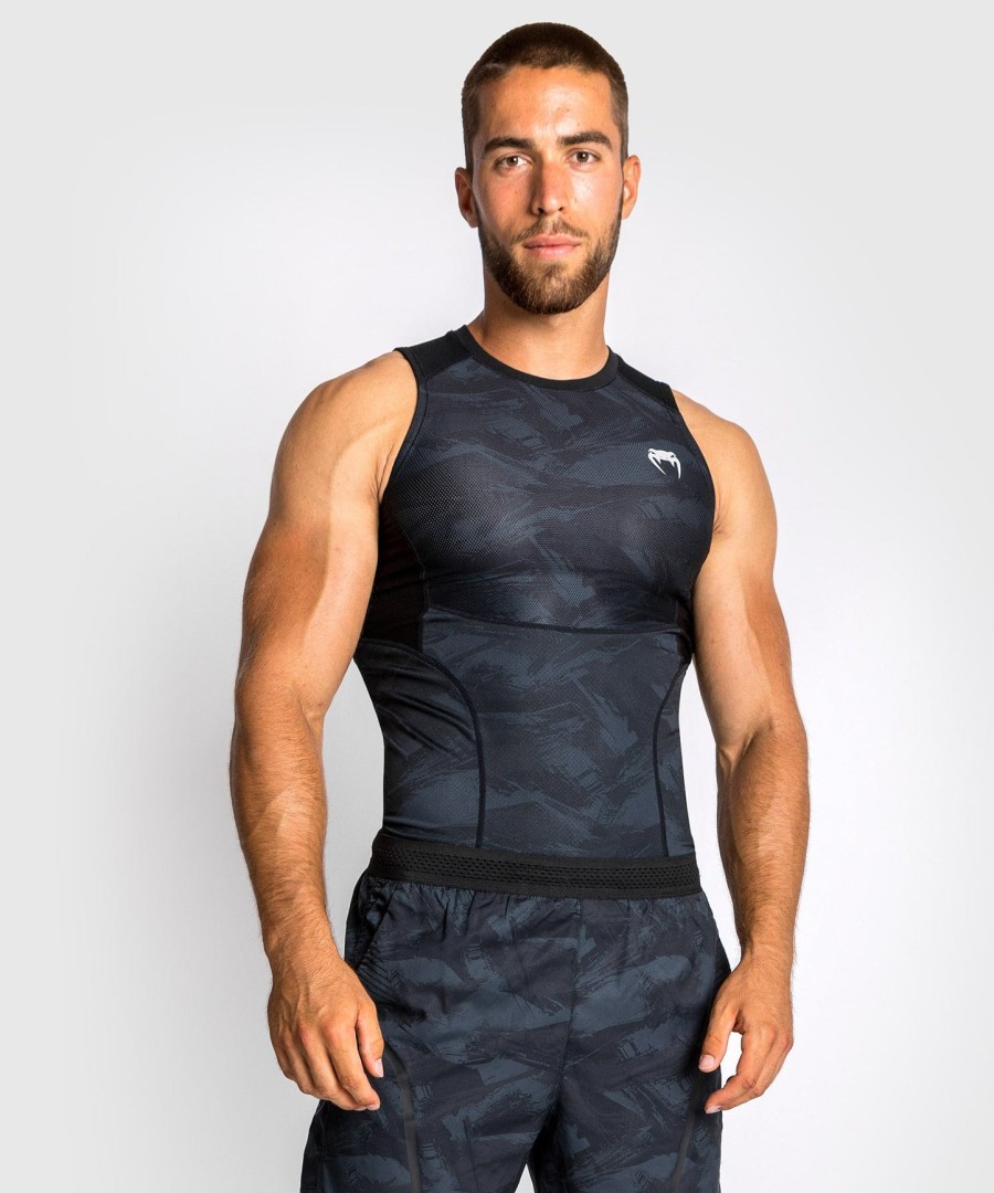 rashguard venum electron 3.0 – bez rękawów – czarny