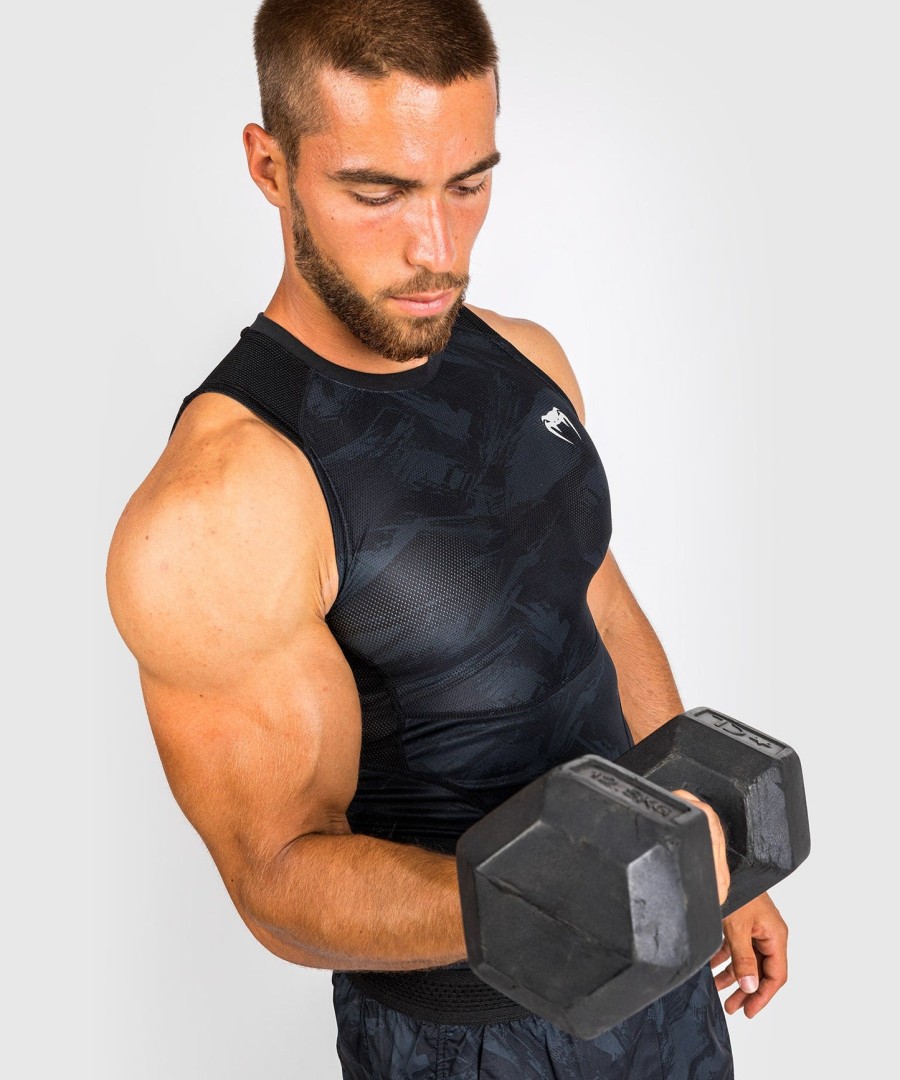 rashguard venum electron 3.0 – bez rękawów – czarny