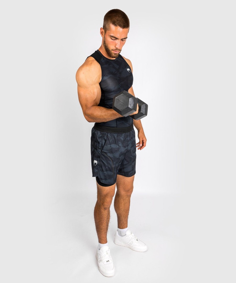 rashguard venum electron 3.0 – bez rękawów – czarny