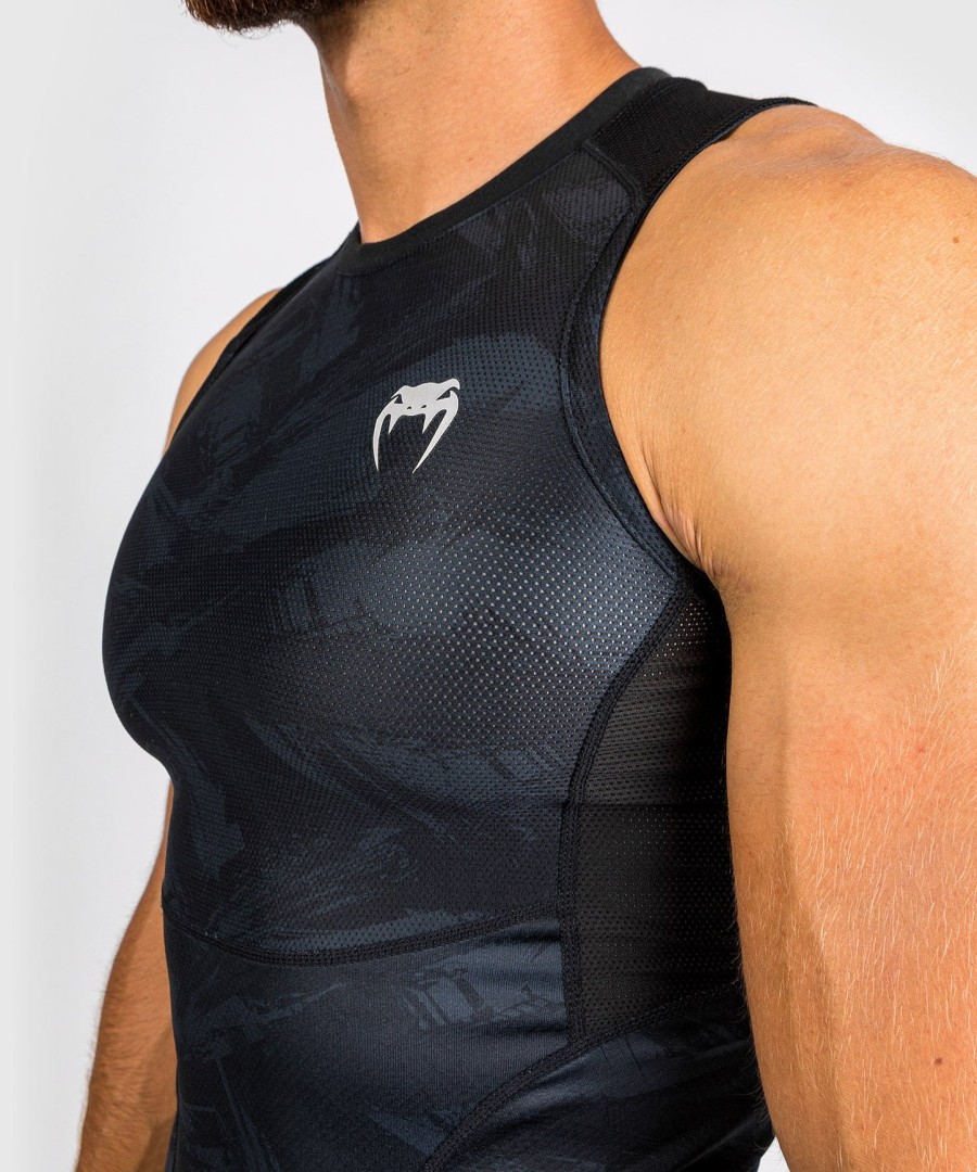 rashguard venum electron 3.0 – bez rękawów – czarny