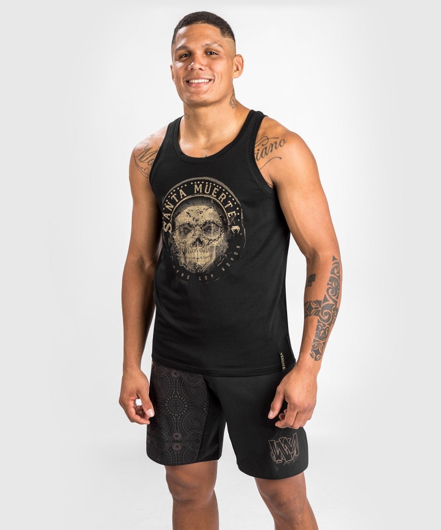 venum santa muerte dark side - tank top - czarnybrązowy