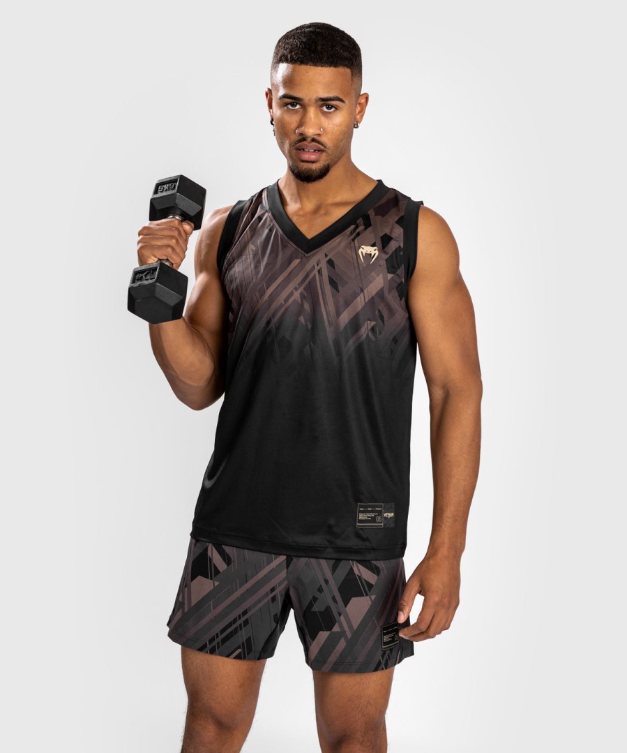 venum tecmo 2.0 dry tech tank top – czarno-brązowy