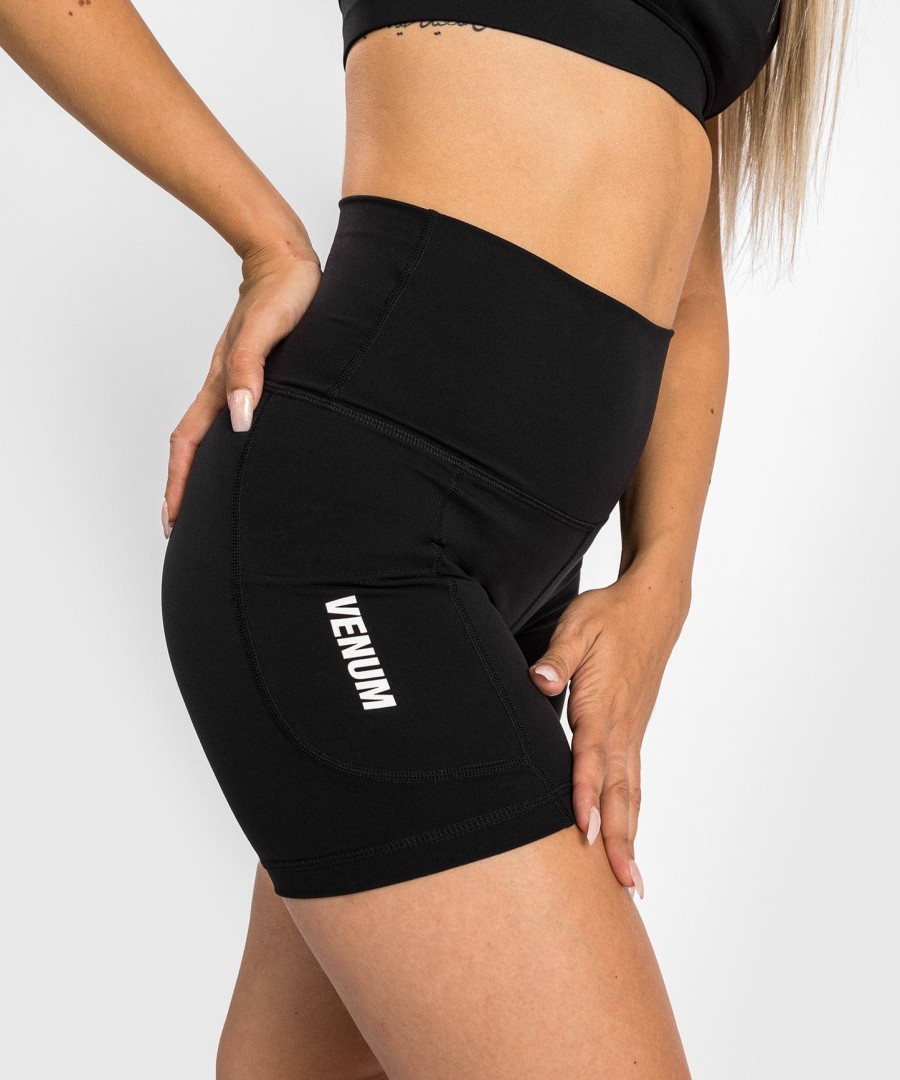 damskie spodenki rowerowe venum essential – czarne