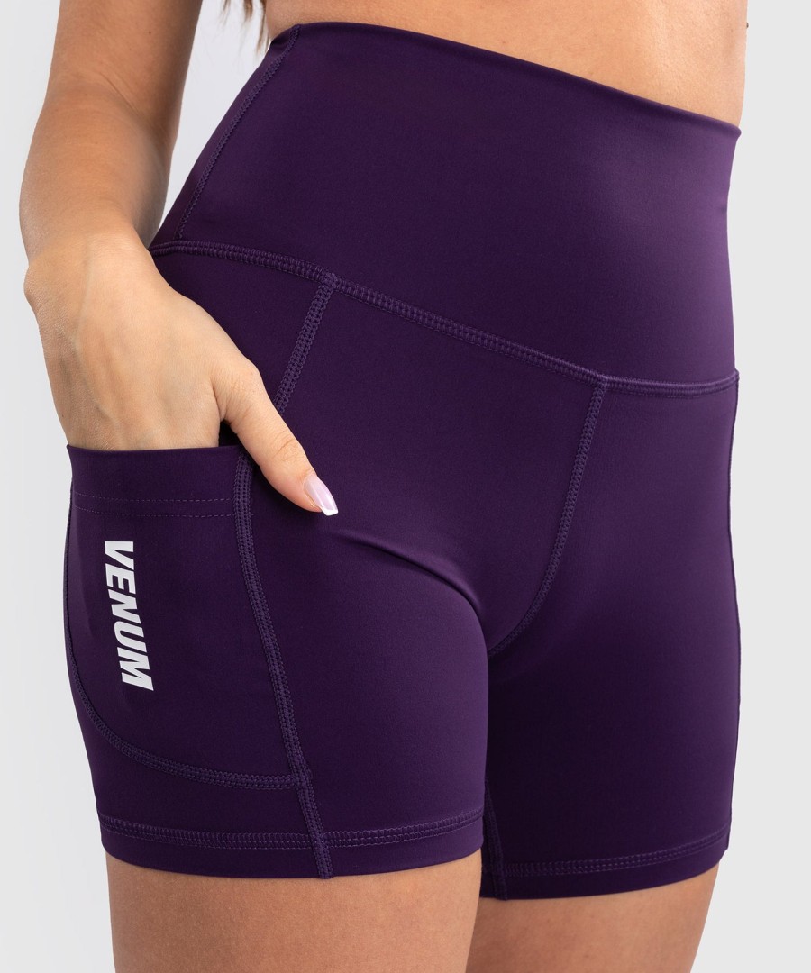 damskie spodenki rowerowe venum essential w kolorze głębokiej purpury