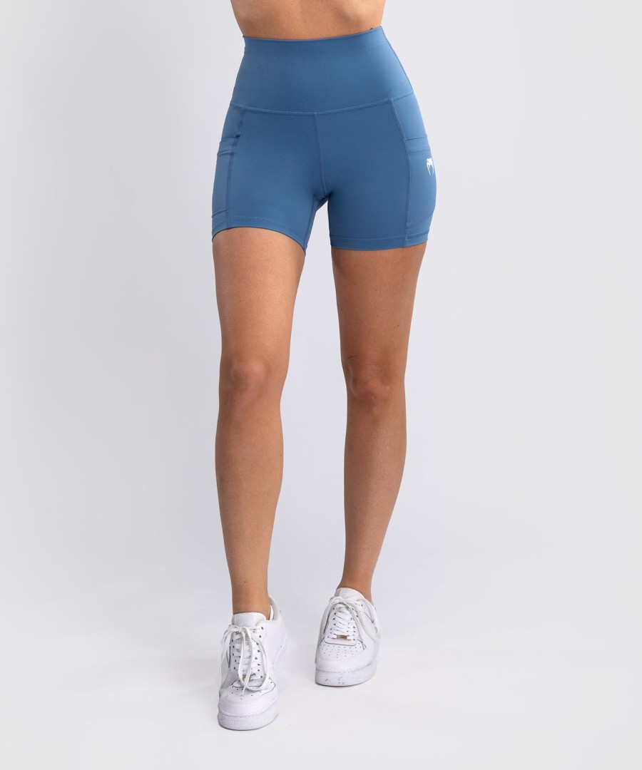 damskie spodenki rowerowe venum essential w kolorze storm blue
