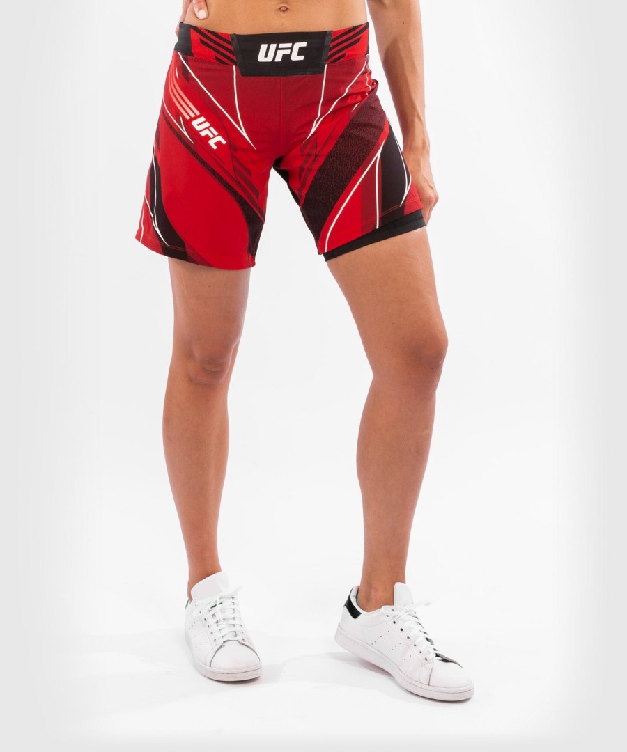 damskie spodenki ufc venum authentic fight night – długi krój – czerwone