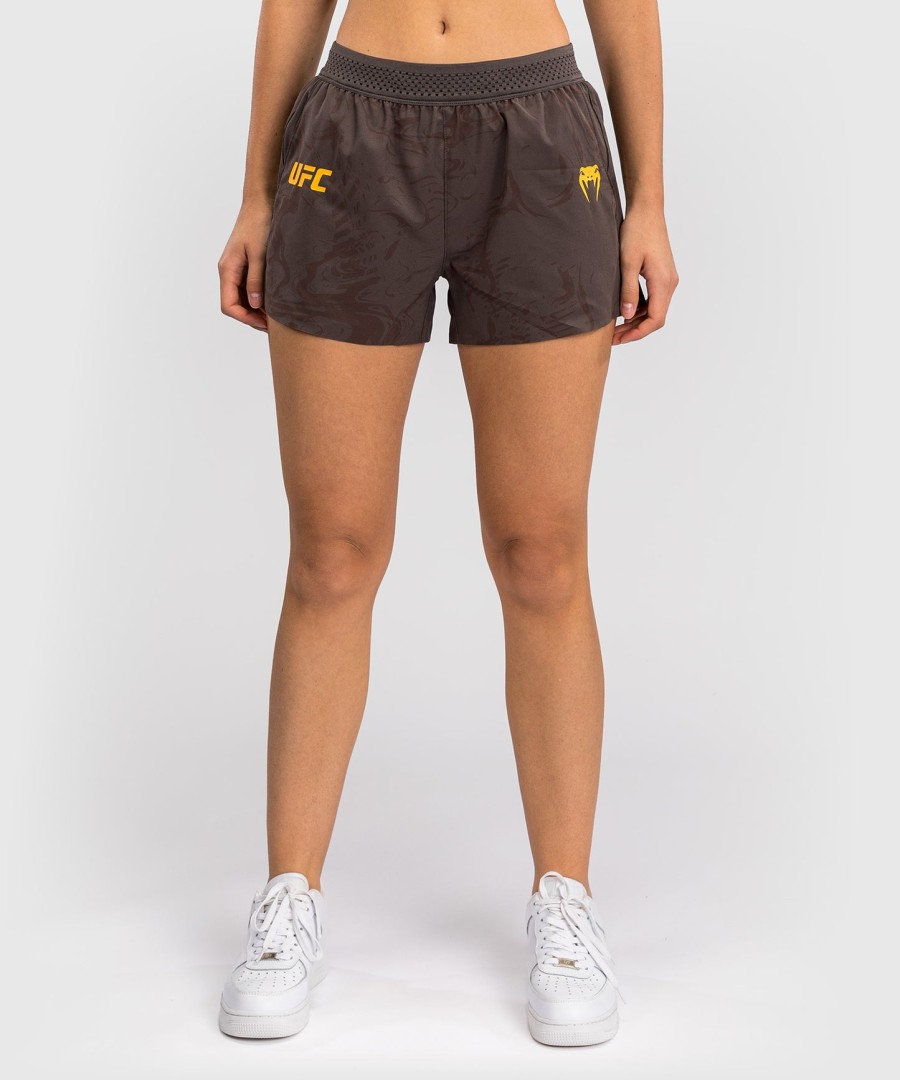 spodenki damskie ufc fusion by venum fight week performance short – earthen brown