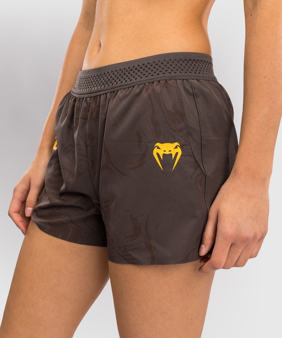 spodenki damskie ufc fusion by venum fight week performance short – earthen brown