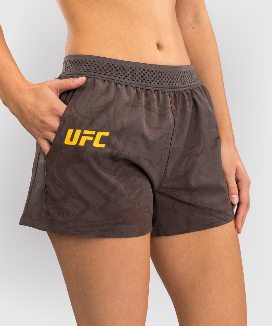 spodenki damskie ufc fusion by venum fight week performance short – earthen brown