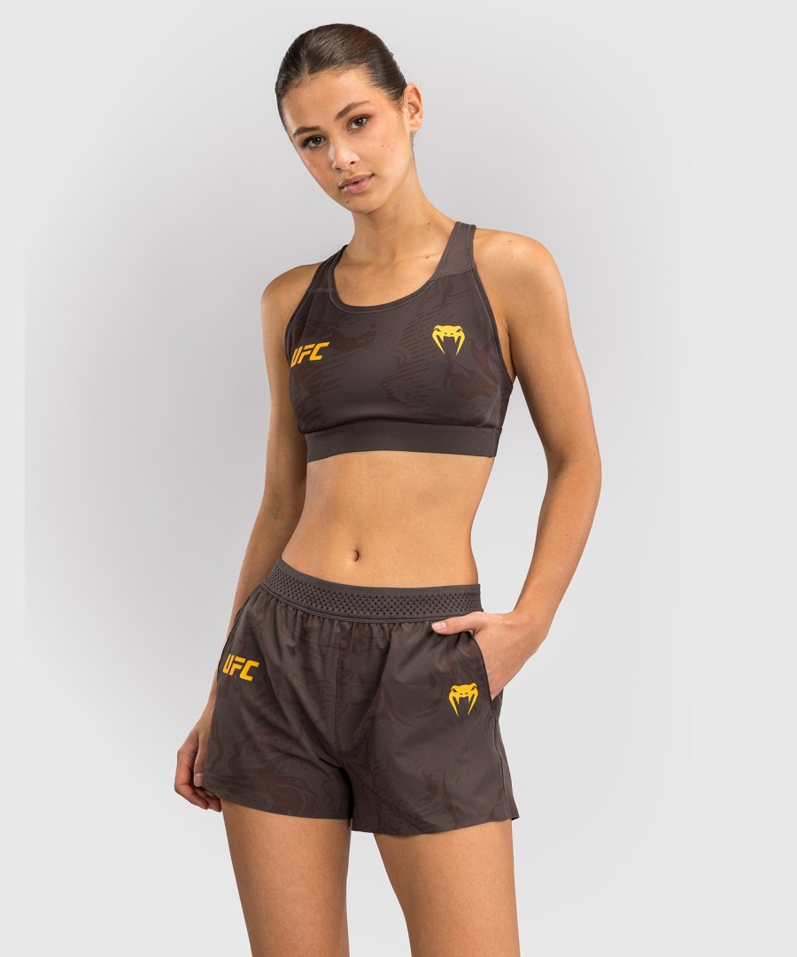 spodenki damskie ufc fusion by venum fight week performance short – earthen brown