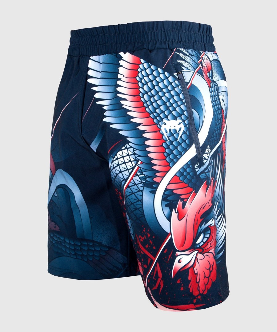 spodenki treningowe venum rooster – granatowo-pomarańczowe