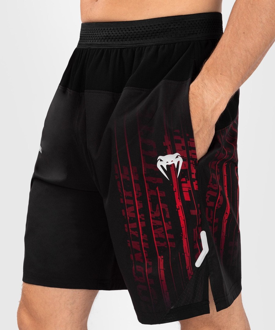 ufc venum performance institute 2.0 męskie spodenki sportowe – czarno-czerwone