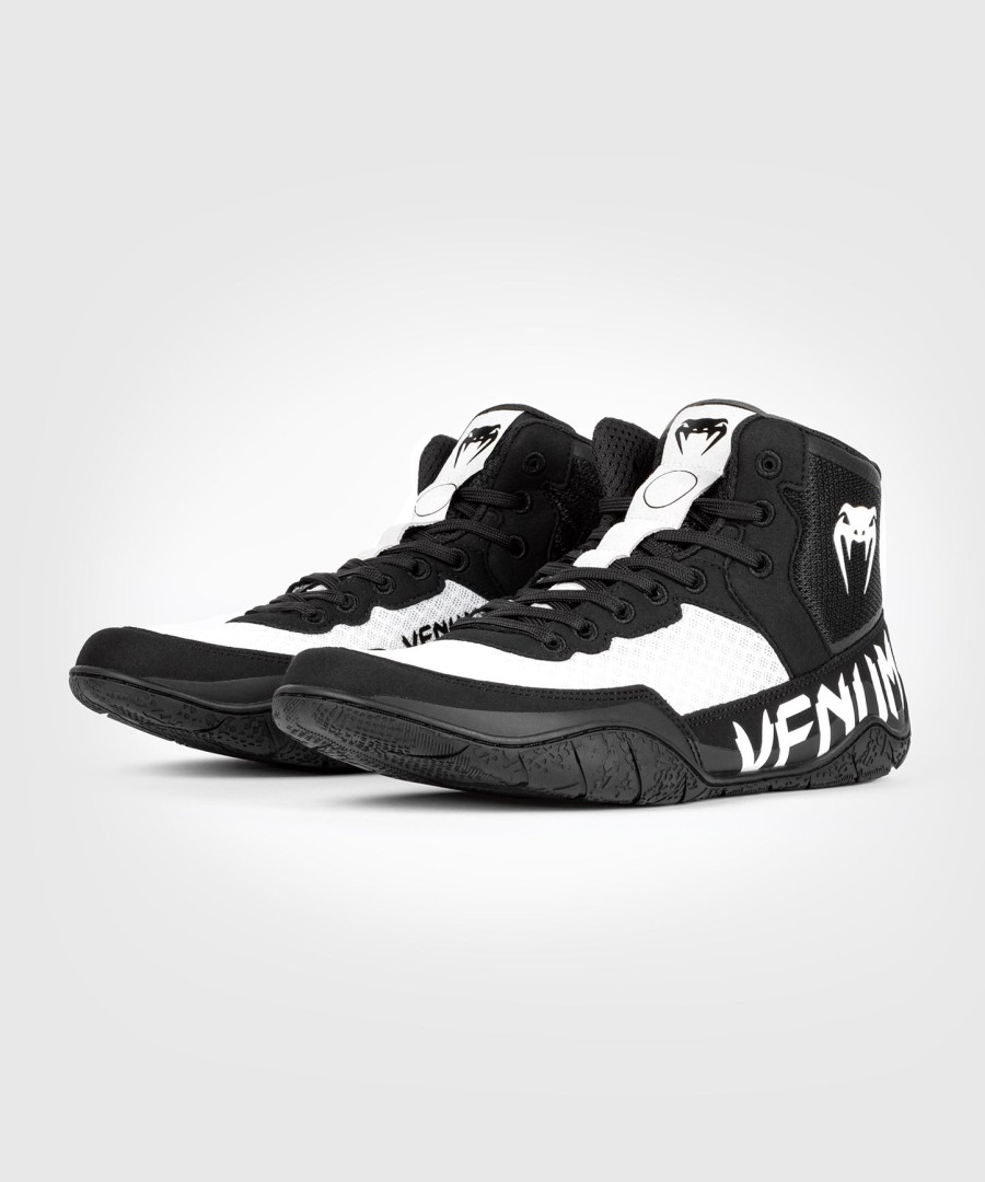 buty zapaśnicze venum elite – czarno-białe
