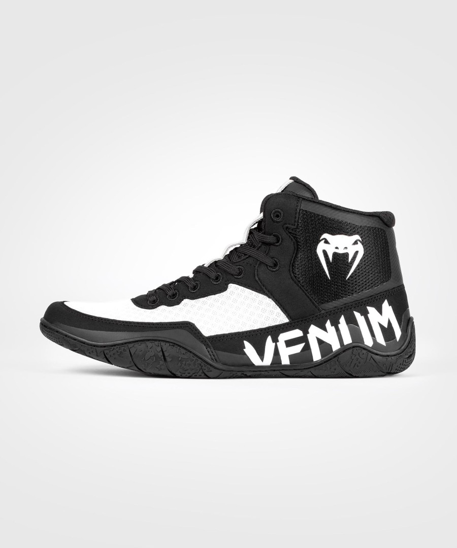 buty zapaśnicze venum elite – czarno-białe