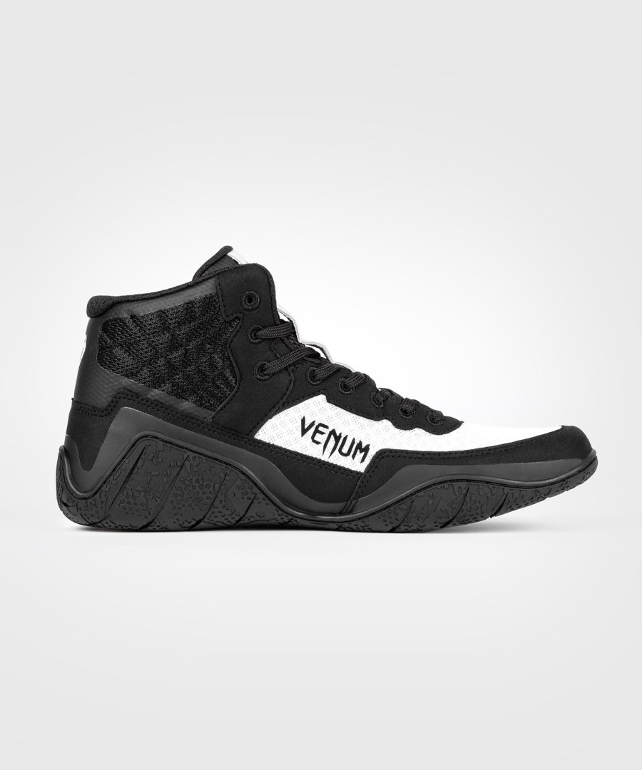 buty zapaśnicze venum elite – czarno-białe