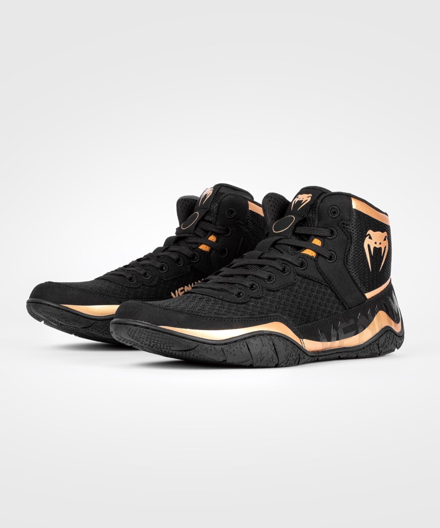 buty zapaśnicze venum elite – czarno-brązowe