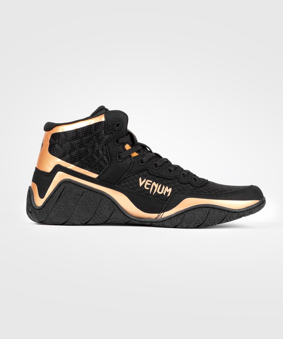 buty zapaśnicze venum elite – czarno-brązowe