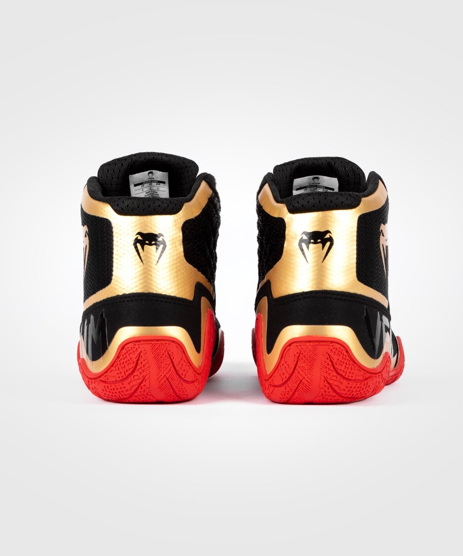 buty zapaśnicze venum elite – czarno-złoto-czerwone
